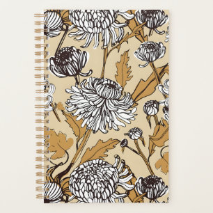 Chrysanthemen-Blumen nahtloses Muster Planer