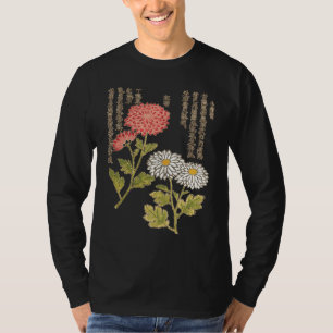 Chrysanthemen-Blumen-Oberteile Casual Mode Frauen T-Shirt