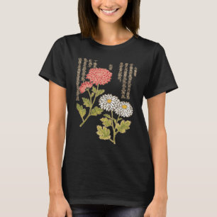 Chrysanthemen-Blumen-Oberteile Casual Mode Frauen T-Shirt