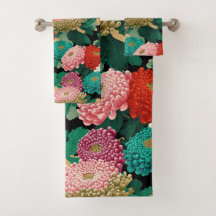 Chrysanthemen-Blumen Vintage-Botanik-Muster