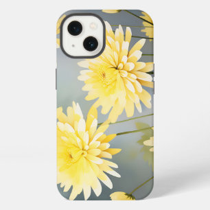 Chrysanthemen der Wasserfarbe auf hellgelber Wiese iPhone 13 Hülle