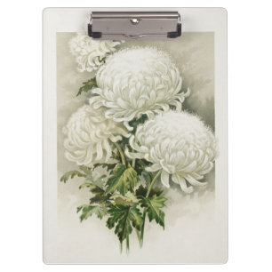 Chrysanthemen - Elegant Vintag Klemmbrett