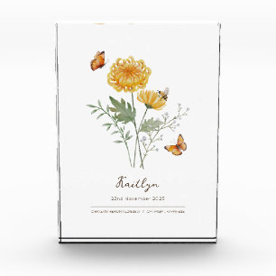 Chrysanthemen-Geburtsmonatsblume Fotoblock