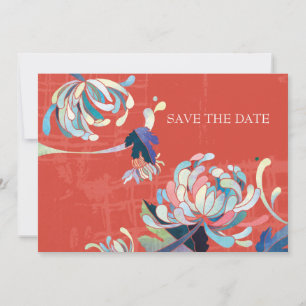 Chrysanthemen-Hochzeit-Einladungskarten zum Vormer Save The Date
