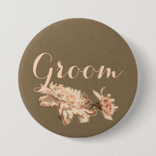 Chrysanthemen in einem Bottle Groom Button