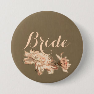 Chrysanthemen in einer Flaschenhaube Button