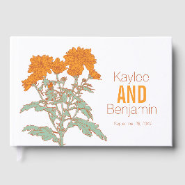 Chrysanthemen orange Herbstblumen Hochzeit  Gästebuch