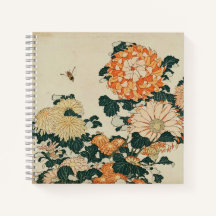 Chrysanthemen und Horsefly-Notebook von Hokusai