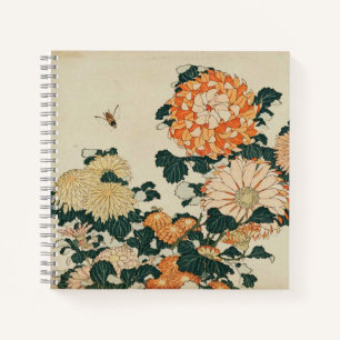 Chrysanthemen und Horsefly-Notebook von Hokusai Notizbuch