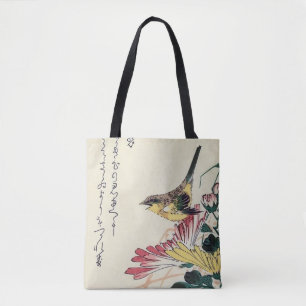 Chrysanthemen und Zaunkönig, Hiroshige, Ukiyo-e