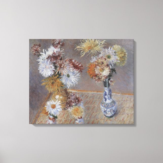 Chrysanthemen von Gustave Caillebotte Leinwanddruck (Vorderseite)