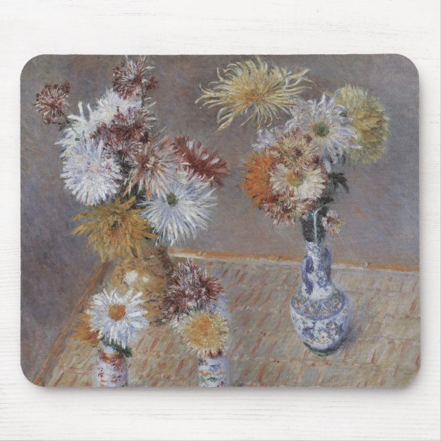 Chrysanthemen von Gustave Caillebotte Mousepad (Vorne)