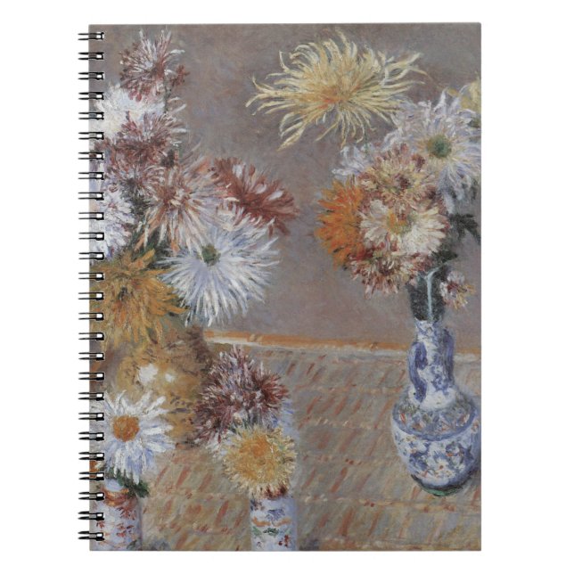 Chrysanthemen von Gustave Caillebotte Notizblock (Vorderseite)