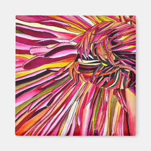 Chrysanthemum Aquarellkunst Blume Magnet