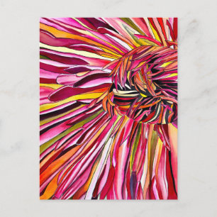 Chrysanthemum Aquarellkunst Blume Postkarte