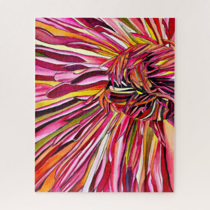 Chrysanthemum Aquarellkunst Blume Puzzle