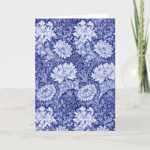 Chrysanthemum Blue, William Morris Karte