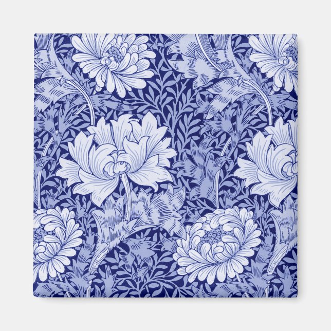 Chrysanthemum Blue, William Morris Magnet (Vorne)