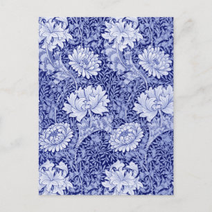 Chrysanthemum Blue, William Morris Postkarte