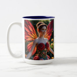 Chrysanthemum Blume Fairy Zweifarbige Tasse