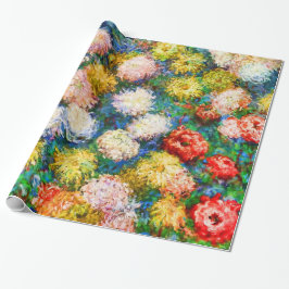 Chrysanthemum Blume im Vase Monet Fine Art Geschenkpapier