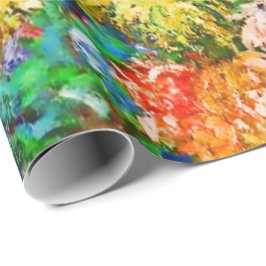 Chrysanthemum Blume im Vase Monet Fine Art Geschenkpapier