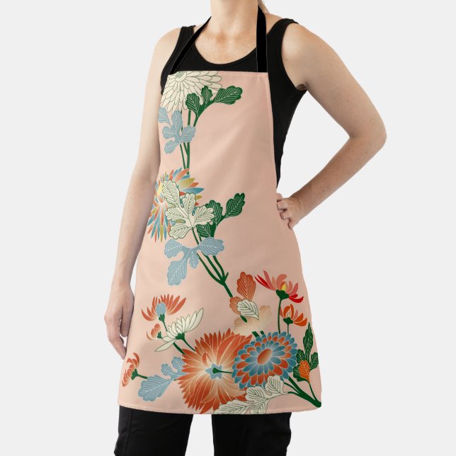 Chrysanthemum Blume, japanisches Design Schürze (InSitu)