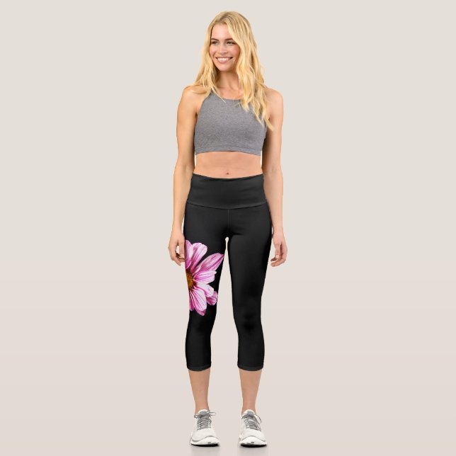 Chrysanthemum Blume lecapcnm Capri Leggings (Vorderseite)