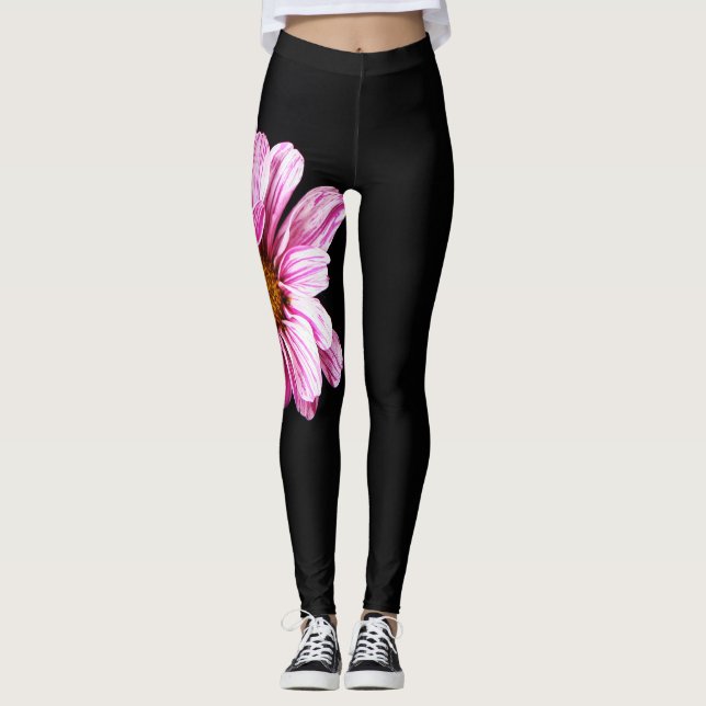 Chrysanthemum Blume lecna Leggings (Vorderseite)