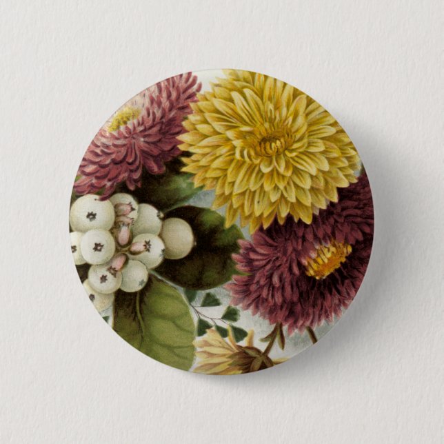 Chrysanthemum Blume Mum Bouquet Button (Vorderseite)