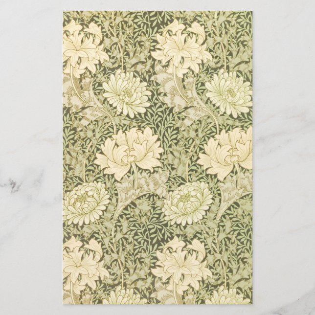 Chrysanthemum Blume Pattern (von William Morris) Briefpapier (Vorderseite)