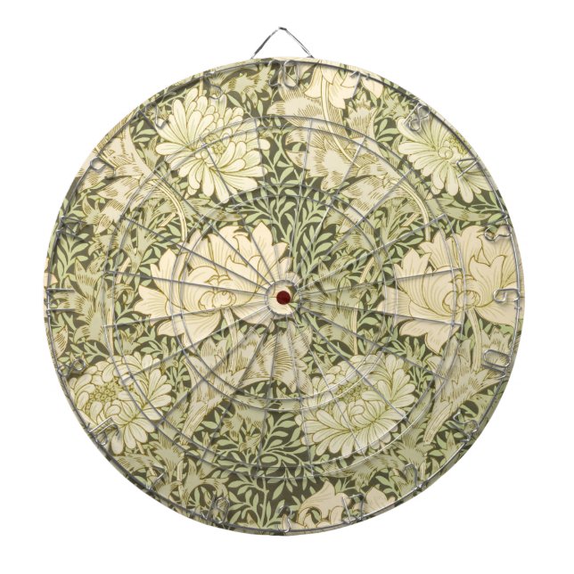 Chrysanthemum Blume Pattern (von William Morris) Dartscheibe (vorne)