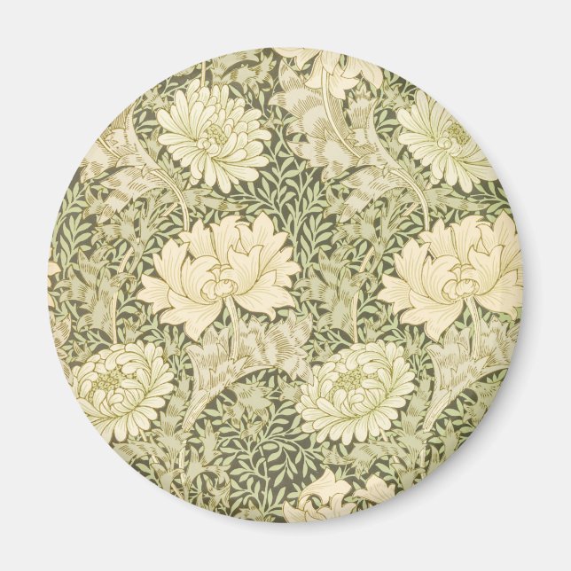 Chrysanthemum Blume Pattern (von William Morris) Magnet (Vorne)