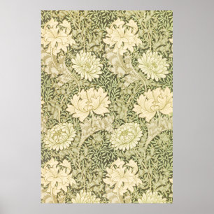 Chrysanthemum Blume Pattern (von William Morris) Poster