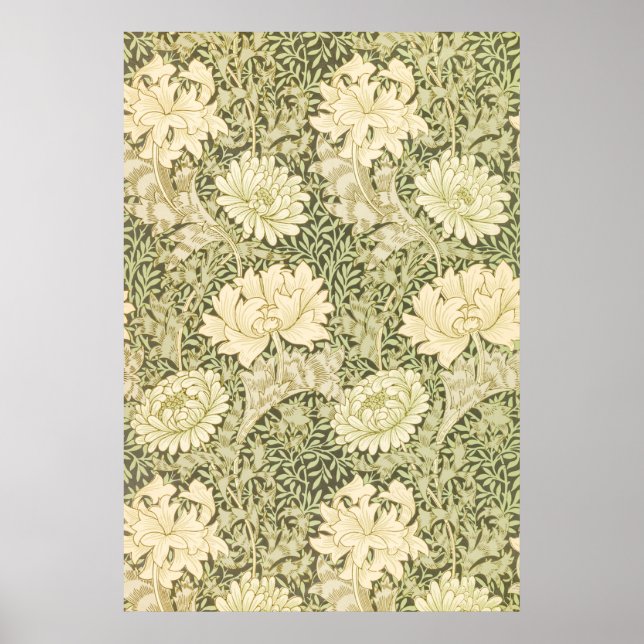 Chrysanthemum Blume Pattern (von William Morris) Poster (Vorne)