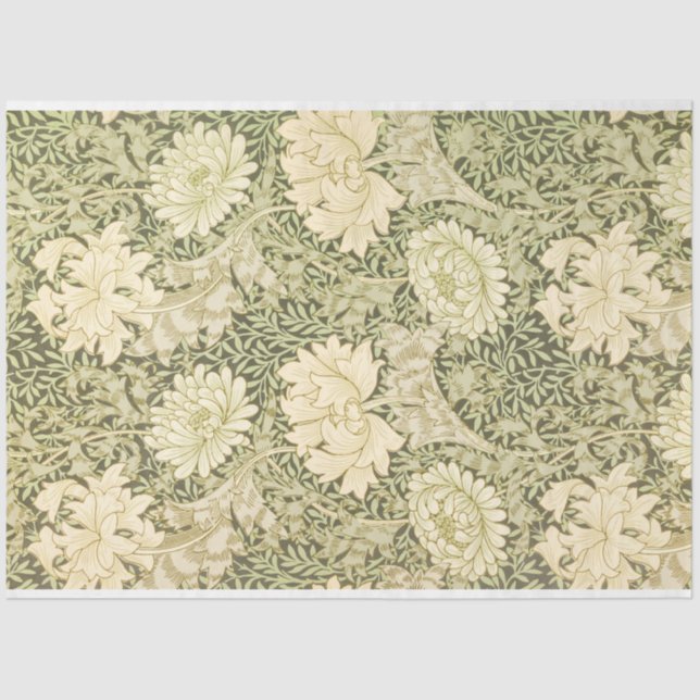 Chrysanthemum Blume Pattern (von William Morris) Seidenpapier (Vorderseite)