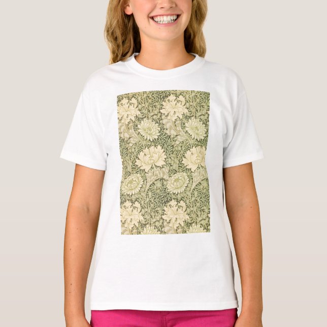 Chrysanthemum Blume Pattern (von William Morris) T-Shirt (Vorderseite)