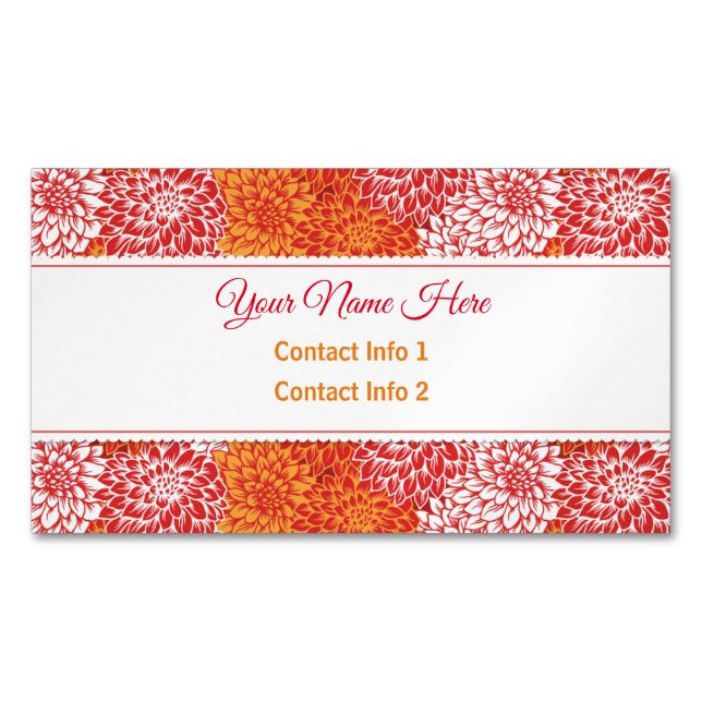 Chrysanthemum Business Card Magnet (Vorderseite)