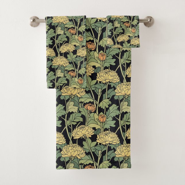 Chrysanthemum Floral Badhandtuch Set (Insitu)