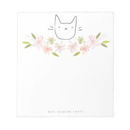 Chrysanthemum Garden Cat Notepad Notizblock