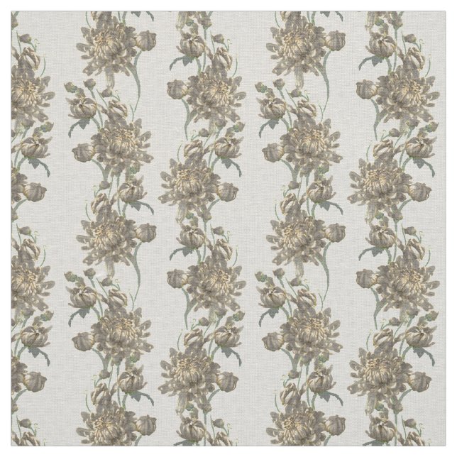 Chrysanthemum Gray Stoff (Muster)