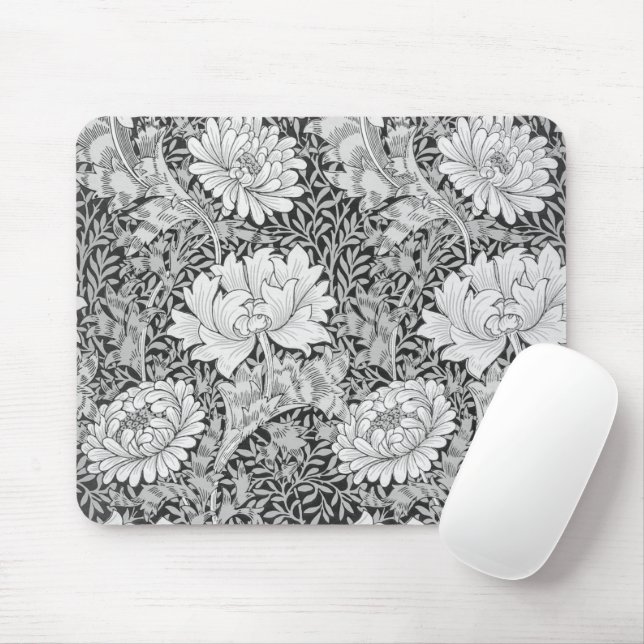 Chrysanthemum Gray, William Morris Mousepad (Mit Mouse)