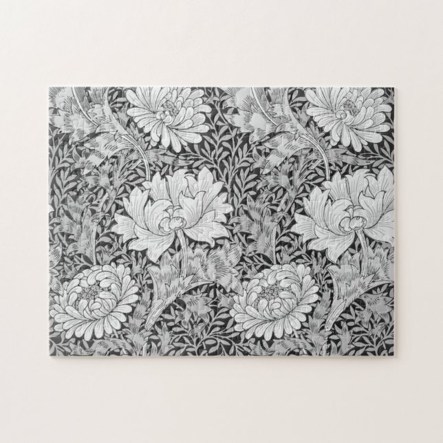 Chrysanthemum Gray, William Morris Puzzle (Horizontal)