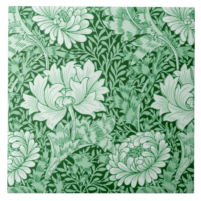 Chrysanthemum Green, William Morris Fliese (Vorderseite)