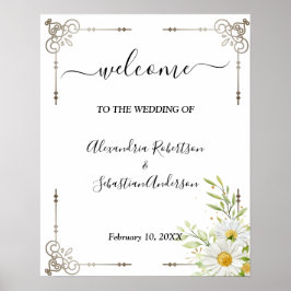Chrysanthemum Greenerenerity Wedding Willkommensze Poster
