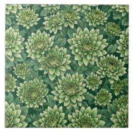 Chrysanthemum grüne Blume Fliese