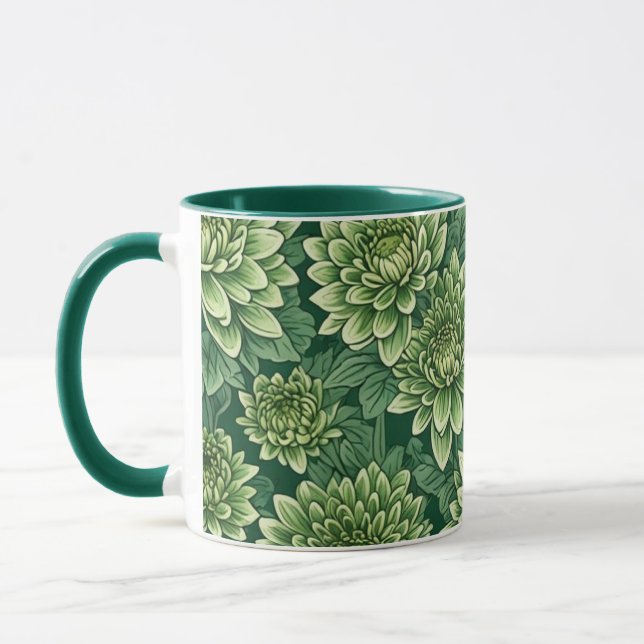 Chrysanthemum grüne Blume Tasse (Links)