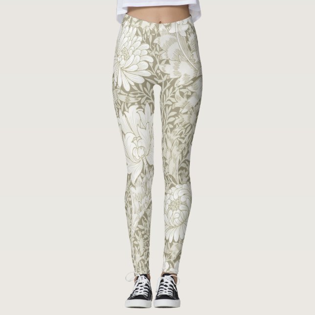 Chrysanthemum Ivory, William Morris Leggings (Vorderseite)