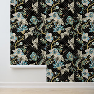 Chrysanthemum Japanische Rote Kronenkrane Bird Bla Tapete