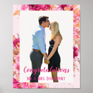 Chrysanthemum-Liebe in rosa Blütenpracht Poster